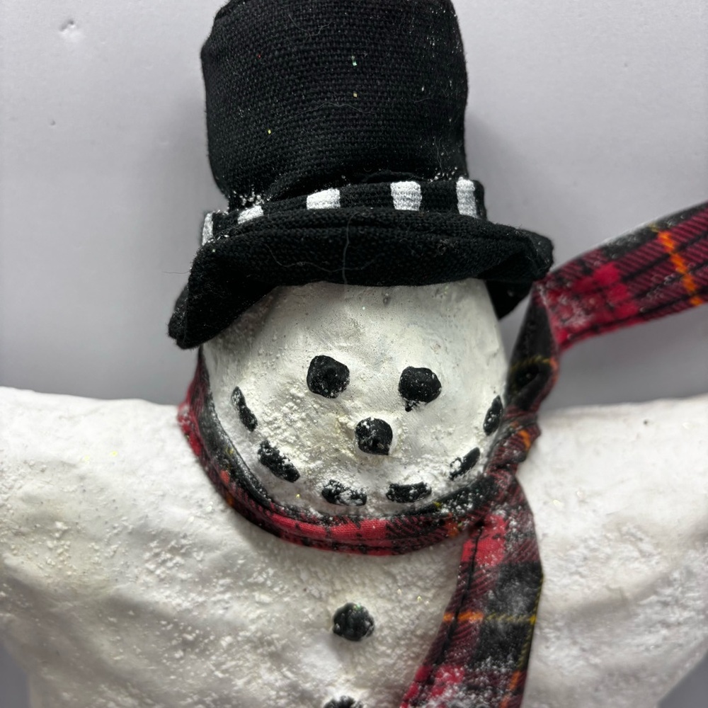SALE-Christmas tree topper-Smowman-Star- paper mache/Primative/Farmhouse/Whim… - Picture 6 of 10